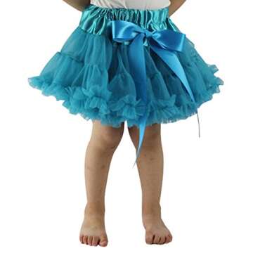 Wennikids Little Girl's Dance Chiffon Pettiskirts Tutu Assorted Size and Color Small Teal