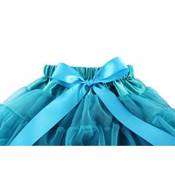 Wennikids Little Girl's Dance Chiffon Pettiskirts Tutu Assorted Size and Color Small Teal