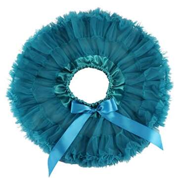 Wennikids Little Girl's Dance Chiffon Pettiskirts Tutu Assorted Size and Color Small Teal