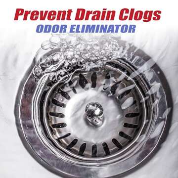 SANI 360° Sani Sticks Drain Cleaner and Deodorizer, Enzyme Pipe Cleaners, Eliminate Odors, Prevent Clogged Drains, Safe for Sinks, Bathtub Drains, Septic Tanks, 24 Count, Lemon Scent