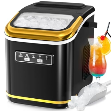 Portable Self-Cleaning Ice Maker for Home & Bar