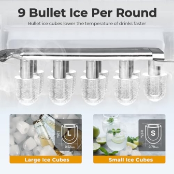 Portable Self-Cleaning Ice Maker for Home & Bar
