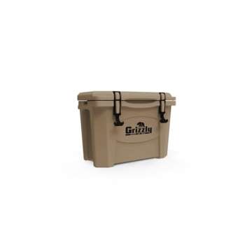 Grizzly 15 Cooler | 15 qt Ice Chest Durable Rotomolded Insulated | Made in USA | Warranty for Life |...