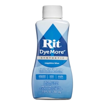 Rit Dye-More Synthetic Dye Sapphire Blue – 7 Ounce Liquid for Synthetic Fabrics