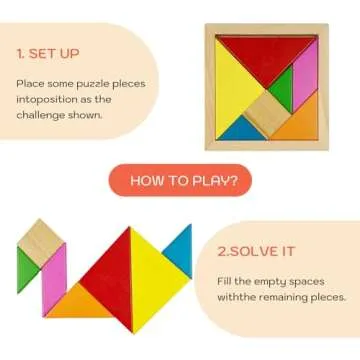 YUQILIN Wooden Tangram Puzzles - Fun Educational Gifts for Kids