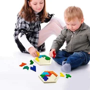 YUQILIN Wooden Tangram Puzzles - Fun Educational Gifts for Kids