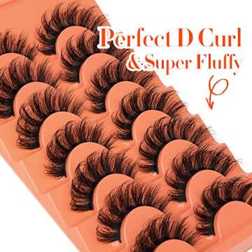 Mink Lashes Fluffy Dramatic Full False Eyelashes Volume Wispy Bushy 18MM Thick Fake Lashes Look Like Eyelash Extensions Pestañas7 Pairs Pack by JIMIRE