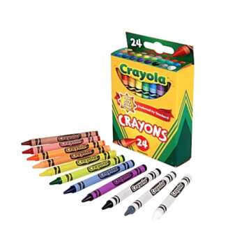 Crayola 24 Count Box of Crayons Non-Toxic Color Coloring School Supplies (2 Packs)