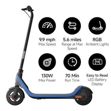 Segway Ninebot eKickScooter C2 Lite for Kids 6-10 with 9.9 mph Speed
