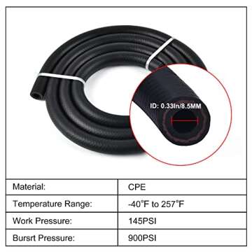 EVIL ENERGY 5/16" Transmission Oil Cooler, 8 Pass Tube and Fin Cooler Kit Universal Aluminium Black…