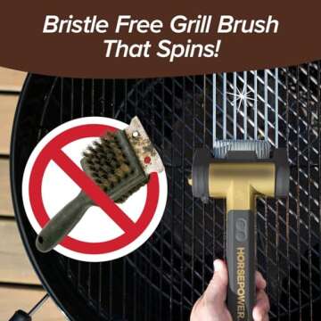 Horsepower Giddy Up Grill Brush - Powerful, Cordless, and Efficient Grill Cleaner