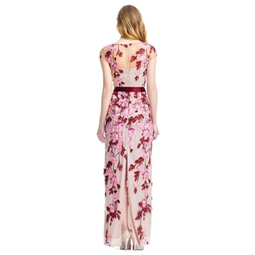 Elegant Adrianna Papell Cascading Floral Column Gown