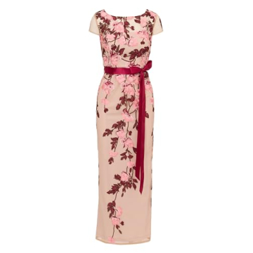 Elegant Adrianna Papell Cascading Floral Column Gown