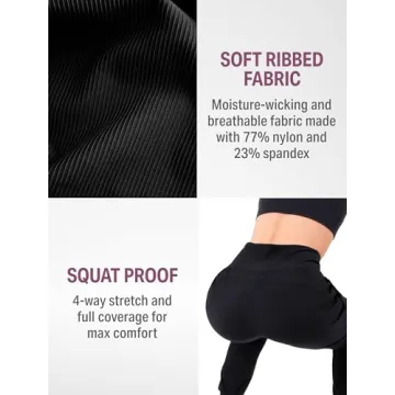 SATINA High Waisted Full Length Tummy Control Leggings