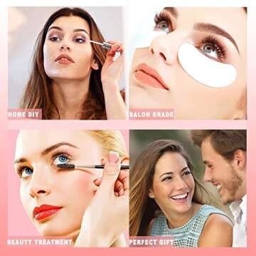 Lash Lift and Black Kit, Professional Eyelash Perm Kit and Black Eyelash & Eyebrow Set 3 in 1, Quick Lifting & Voluminous Coloring with Complete Tools Gifts for Women Salon Grade Home DIY