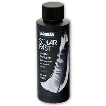 Jacquard SolarFast Dye - 8oz - Black - Create Remarkably Detailed Photographs, Photograms, and Shadow-Prints on Paper or Fabric - Made in USA