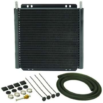 Derale 13504 Series 8000 Plate and Fin Transmission Oil Cooler , Black