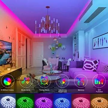 HRDJ LED Strip Lights 66ft for Music & Party Ambiance