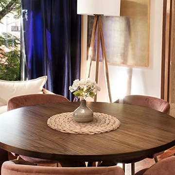 Elegant 6 Pack Round Natural Woven Placemats for Dining