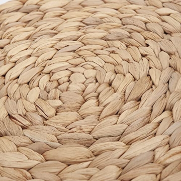 Elegant 6 Pack Round Natural Woven Placemats for Dining