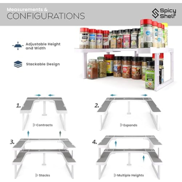 Spicy Shelf Organize Up to 64 Spices with Ease