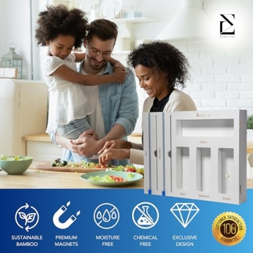 EDGE LINE Bamboo Kitchen Storage Organizer with Cutters