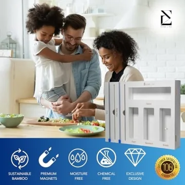 EDGE LINE Bamboo Kitchen Storage Organizer with Cutters