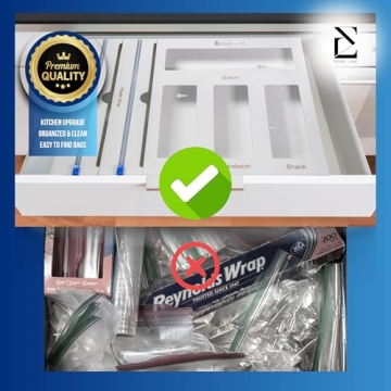 EDGE LINE Bamboo Kitchen Storage Organizer with Cutters