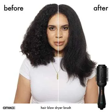 Amika Hair Blow Dryer Brush 2.0 - For Effortless Styling