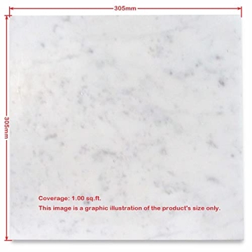 Elegant Premium Carrara White Marble 12x12 Tile for Renovations