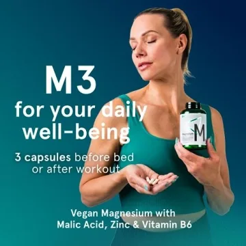 Puori Organic Magnesium Zinc Supplement - 300mg - 240 Vegan Capsules - High Absorption M3 Complex for Sleep, Immune Support, Energy, Muscle Recovery, Relaxation & Leg Cramps - Zinc & Vitamin B6