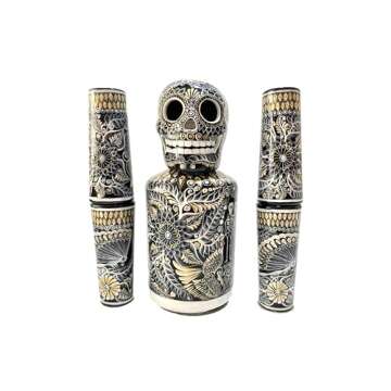 Personalized Day of the Dead Special Edition Decanter Set/Extra Detailed Tequila Decanter Set with S...