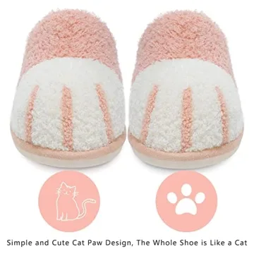 SINNO Cute Animal Slippers for Women Indoor Outdoor Memory Foam House Slippers Soft Warm Cozy Fuzzy Bedroom Non-Slip Shoes Christmas Gift ladies Slippers