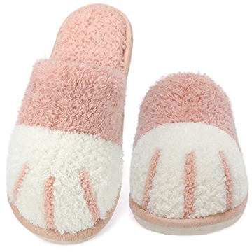 SINNO Cute Animal Slippers for Women Indoor Outdoor Memory Foam House Slippers Soft Warm Cozy Fuzzy Bedroom Non-Slip Shoes Christmas Gift ladies Slippers