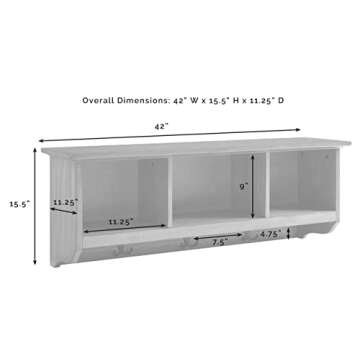 Crosley Brennan Entryway Wall Shelf - Elegant Storage Solution