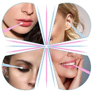 400 PCS include 200PCS Disposable Eyelash Brushes and 200PCS Micro Brushes Disposable Mascara Brushes Wand Disposable Micro Applicator Brush Crystal Eyelash Extension Makeup Brush Tool Kits