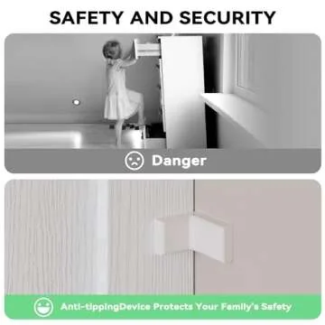 LIKIMIO 59" Dresser for Bedroom, 6 Drawer Dressers with Charging Station, White Dresser for 65" TV, Long Dresser for Closet, Bedroom, Hallway