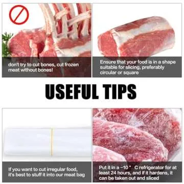 Frozen Meat Slicer - Goldocean Stainless Steel Meat Cutter Beef Mutton Roll Manual Meat Slicer for Hot Pot BBQ Food Vegetable Medicinal Materials Slicer Slicing for Home Cooking