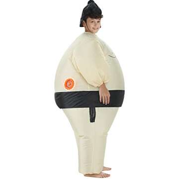 TOLOCO Inflatable Costume for Kids Sumo Wrestler Inflatable Costume, Sumo Costume, Inflatable Halloween Costumes, Blow up Costume Kids Inflatable Costumes