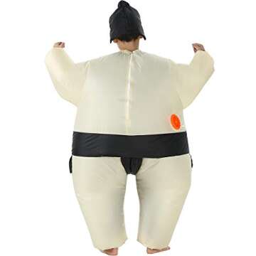 TOLOCO Inflatable Costume for Kids Sumo Wrestler Inflatable Costume, Sumo Costume, Inflatable Halloween Costumes, Blow up Costume Kids Inflatable Costumes