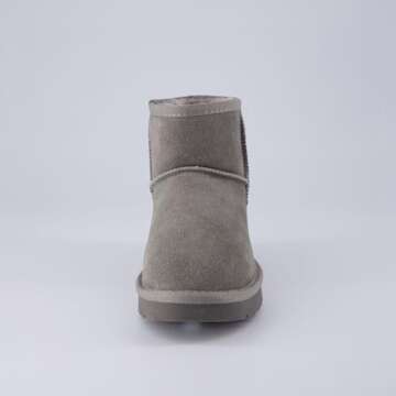 CUSHIONAIRE Women's Suede Boots with Memory Foam in Grey