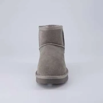 CUSHIONAIRE Women's Suede Boots with Memory Foam in Grey