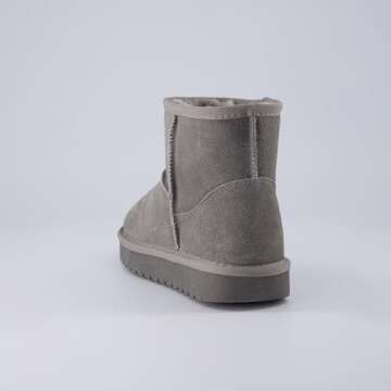 CUSHIONAIRE Women's Suede Boots with Memory Foam in Grey