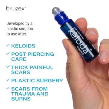 KELODA Deluxe Scar & Keloid Removal Oil & Massager, 0.33 oz | For Treatment of Surgical Scars and Pi...