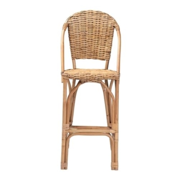 Neola Modern Bohemian Rattan Bar Stool for Stylish Seating