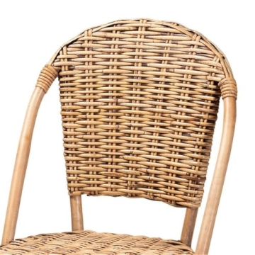 Neola Modern Bohemian Rattan Bar Stool for Stylish Seating