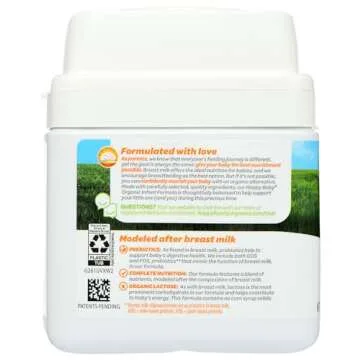Happy Baby Organics Infant Formula, Milk Based Powder with Iron Stage 1, 21 Ounce (Pack of 1) packaging may vary