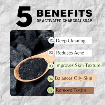 One With Nature Activated Charcoal Soap Bar Gift Box 6Pack