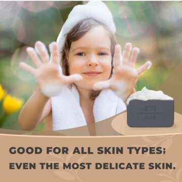 One With Nature Activated Charcoal Soap Bar Gift Box 6Pack