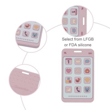 Safe Soft Silicone Phone Shape Teether for Infants